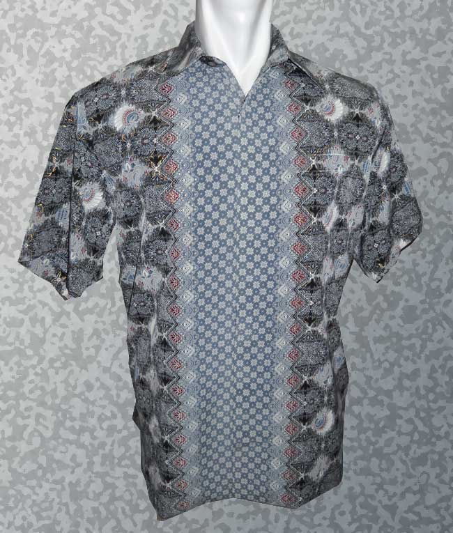 baju batik batik lengan pendek background soft grey mirror dot merah batik indonesia modern baju batik batik lengan pendek background soft grey mirror dot merah batik indonesia modern